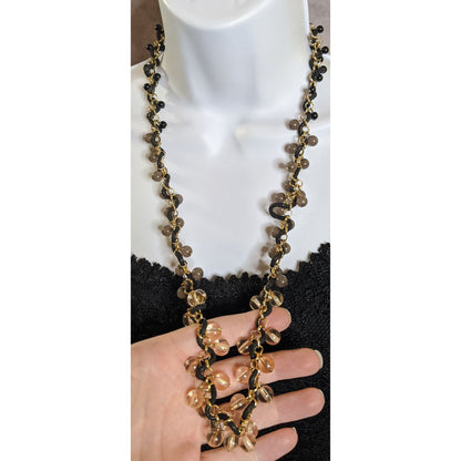 Vintage Coldwater Creek Grey Beaded Necklace