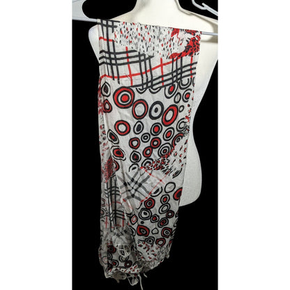 Abstract Punk Red White And Black Pashmina Scarf
