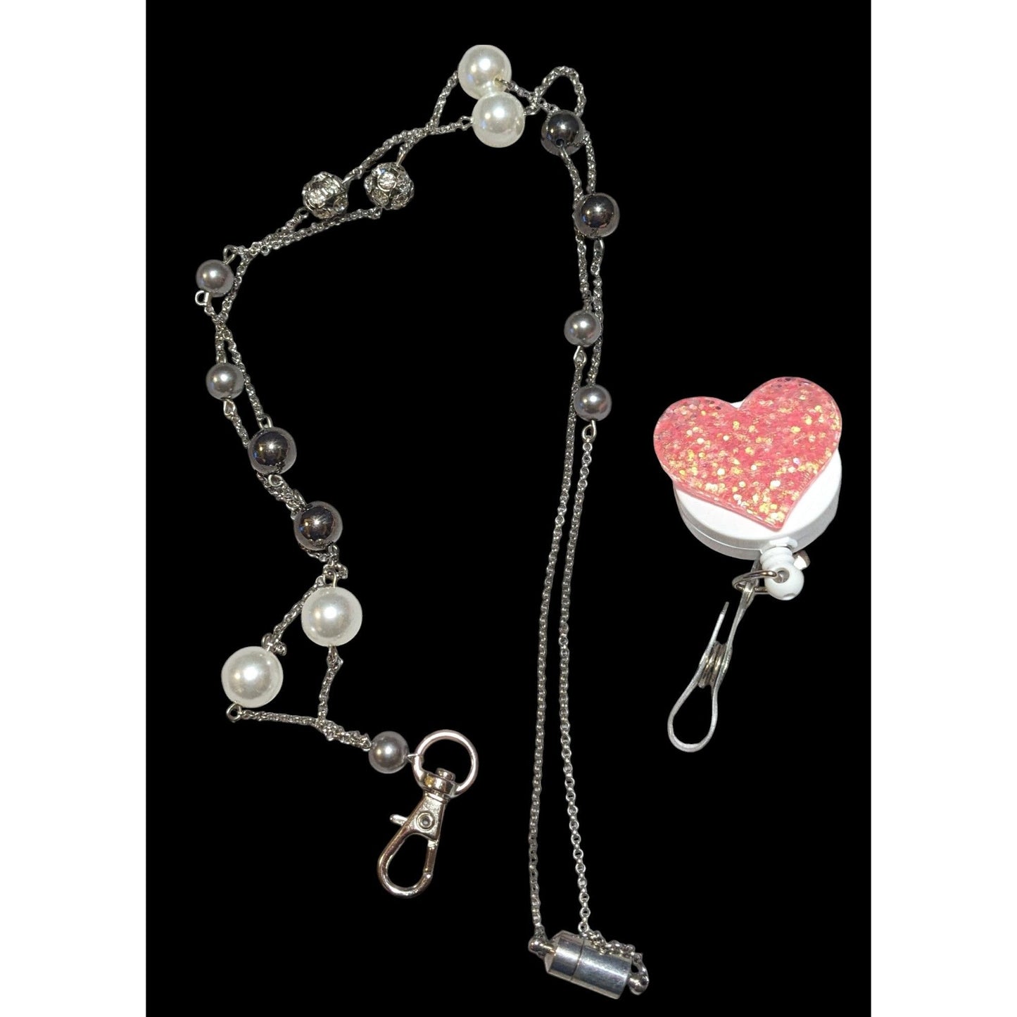 Elegant Coquette Badge Real And Lanyard Set