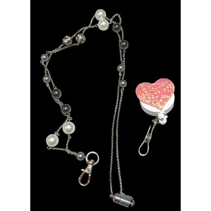 Elegant Coquette Badge Real And Lanyard Set