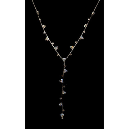 Christina Collection Minimalist Glam AB Rhinestone Y Drop Necklace