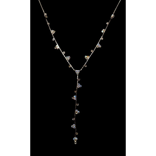 Christina Collection Minimalist Glam AB Rhinestone Y Drop Necklace