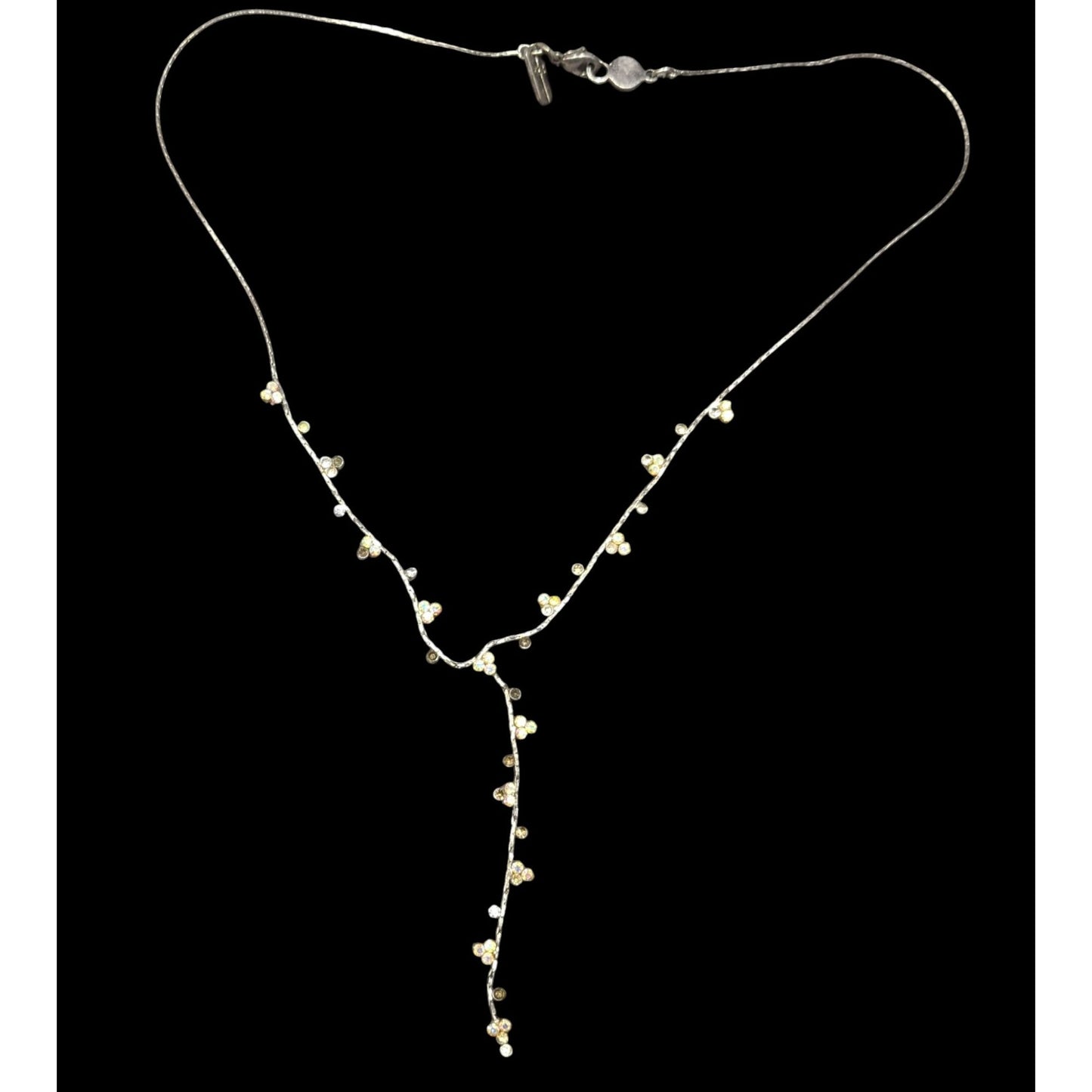 Christina Collection Minimalist Glam AB Rhinestone Y Drop Necklace