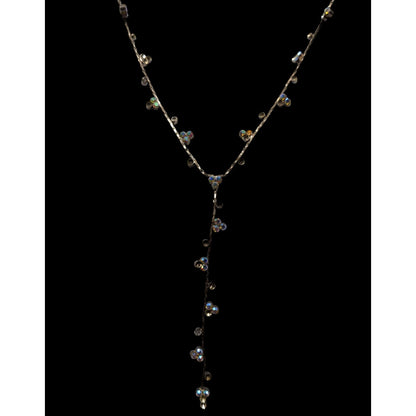 Christina Collection Minimalist Glam AB Rhinestone Y Drop Necklace