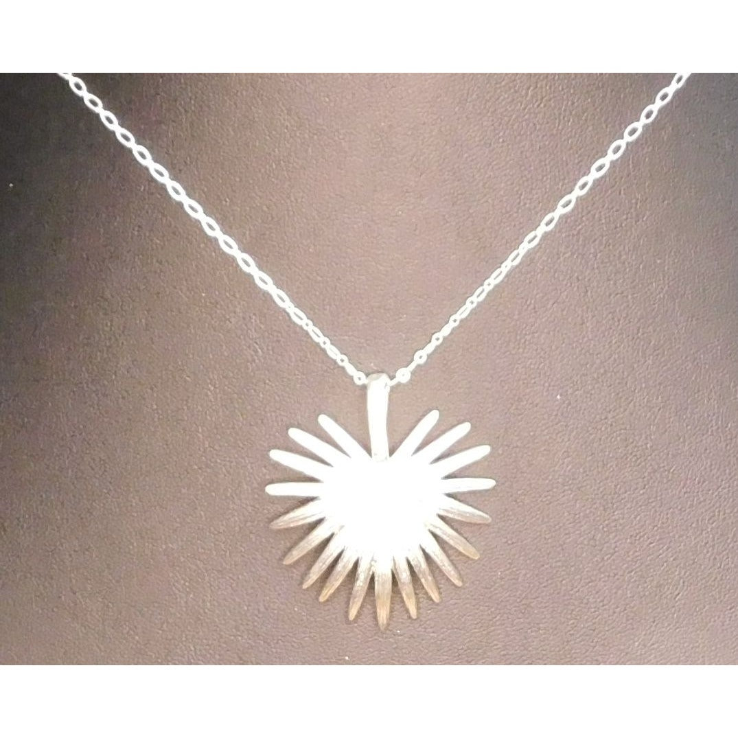 Whimsical Ice Princess Silver Tone Pendant Necklace With Blue Rhinestones