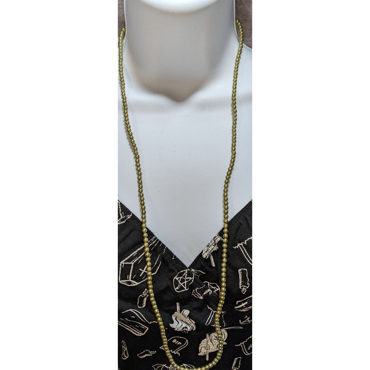 Vintage Gold-Tone Beaded Necklace