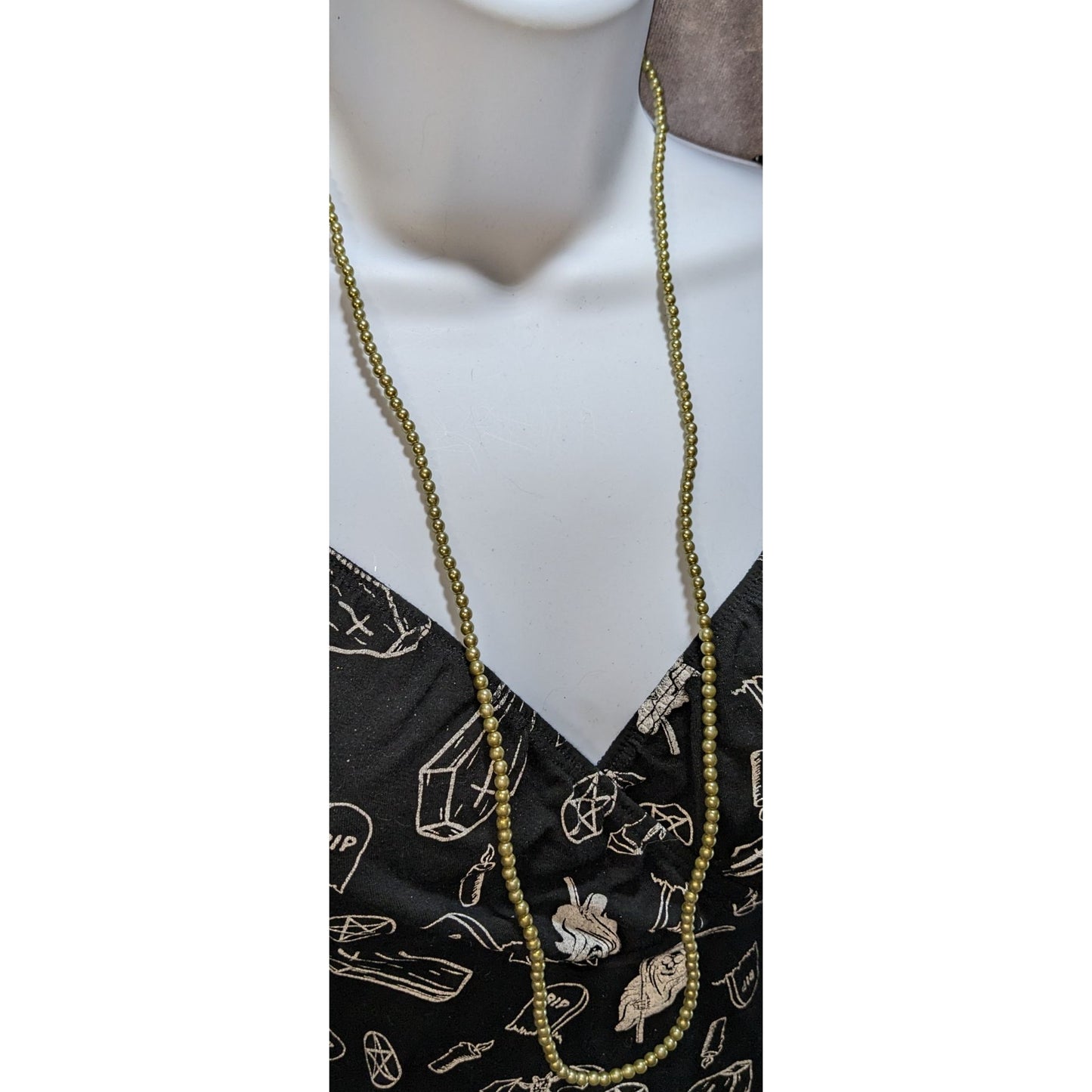 Vintage Gold-Tone Beaded Necklace