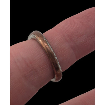 Industrial Grunge Minimalist Copper Tone Chevron Wrap Ring