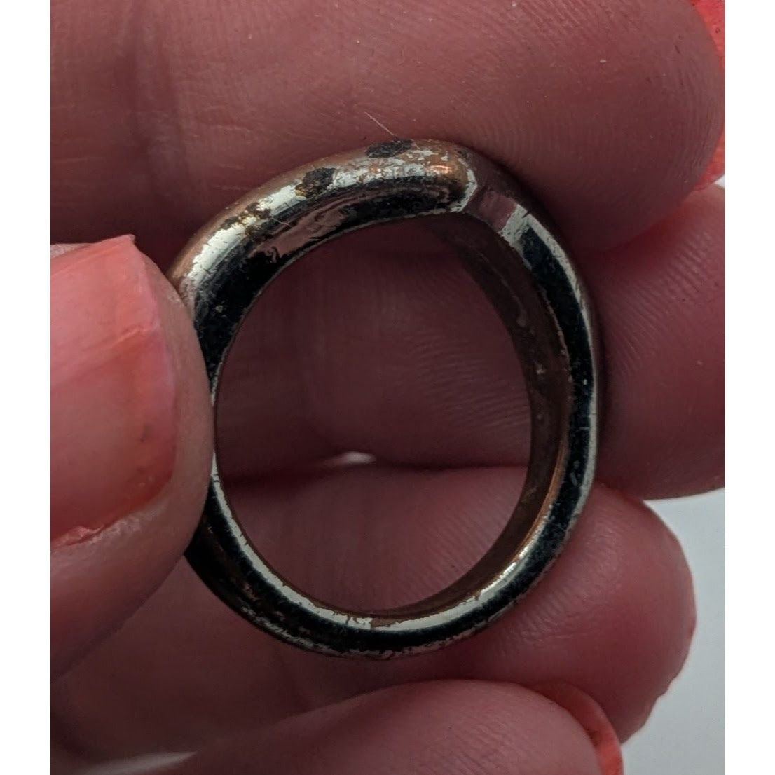 Industrial Grunge Minimalist Copper Tone Chevron Wrap Ring