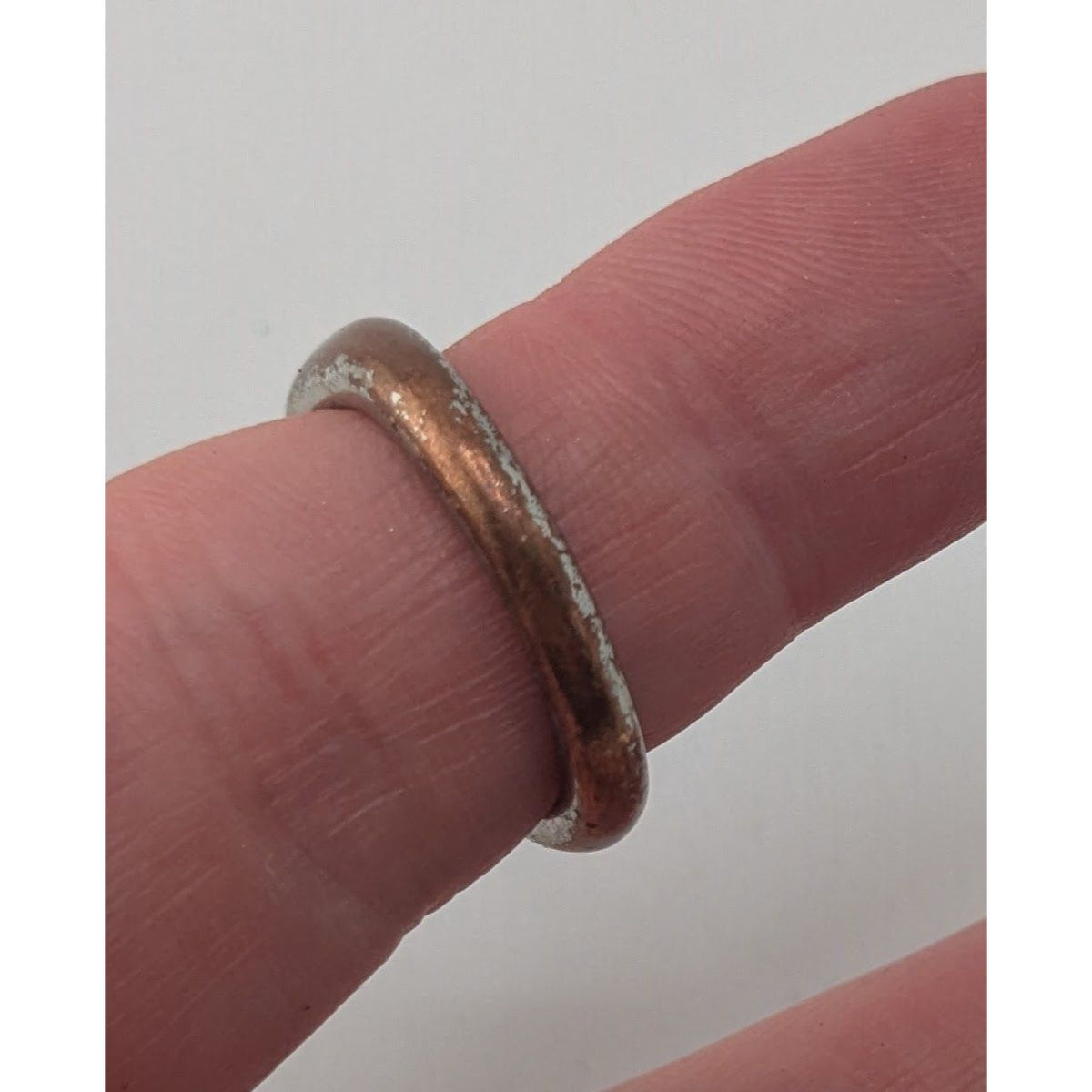 Industrial Grunge Minimalist Copper Tone Chevron Wrap Ring