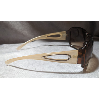 Esprit Brown And Beige Sunglasses With Teardrop Cutouts