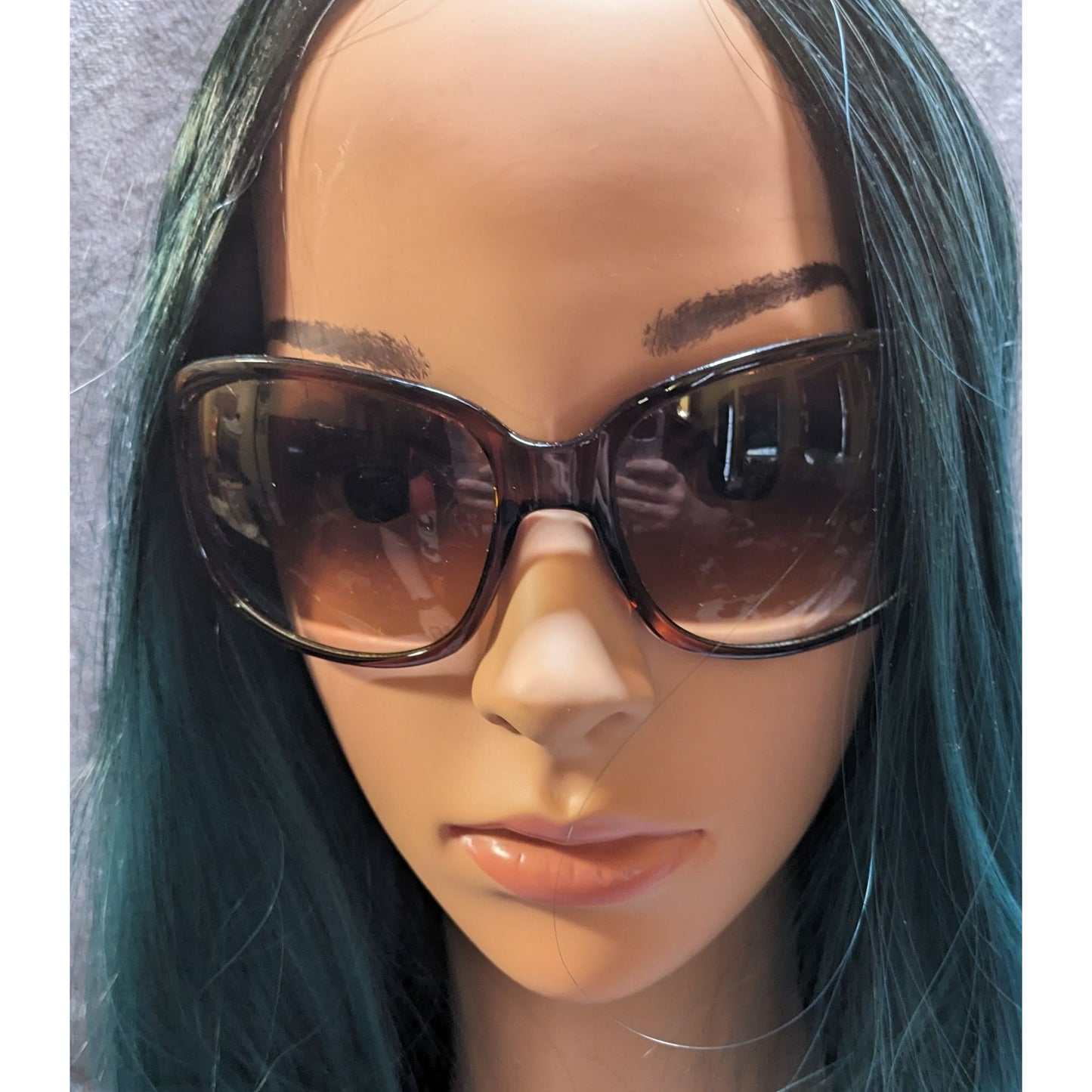 Esprit Brown And Beige Sunglasses With Teardrop Cutouts