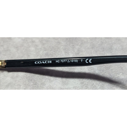 Coach Horse And Carriage Light Gold And Black Aviator Sunglasses