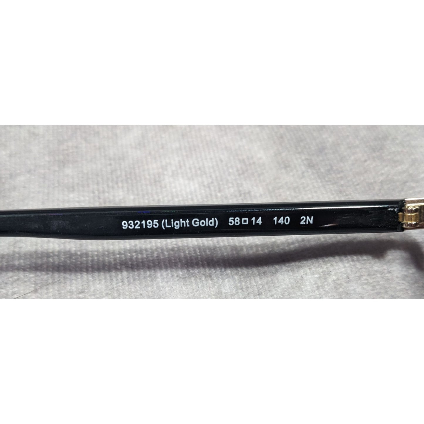 Coach Horse And Carriage Light Gold And Black Aviator Sunglasses