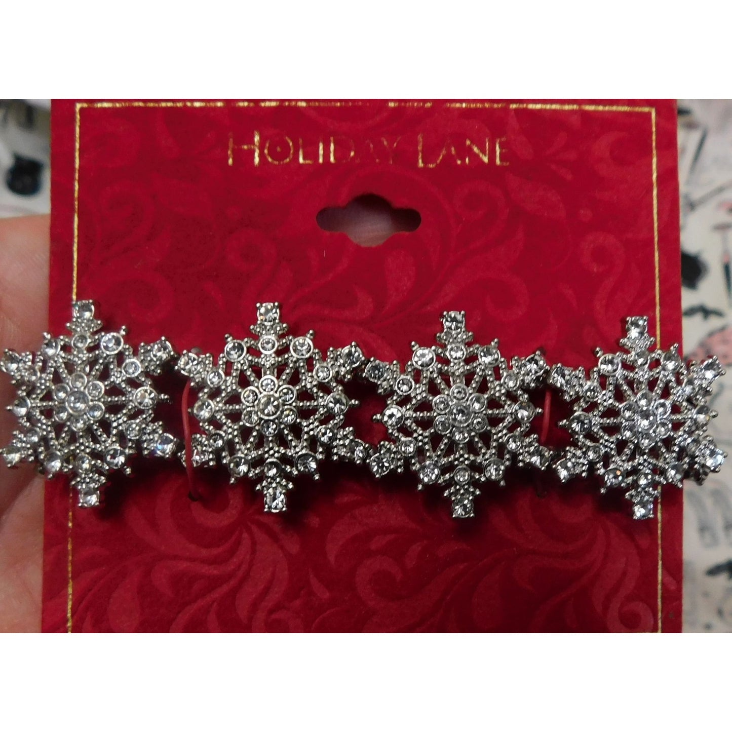 Holiday Lane Rhinestone Snowflake Bracelet