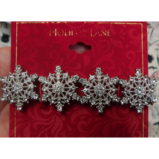 Holiday Lane Rhinestone Snowflake Bracelet