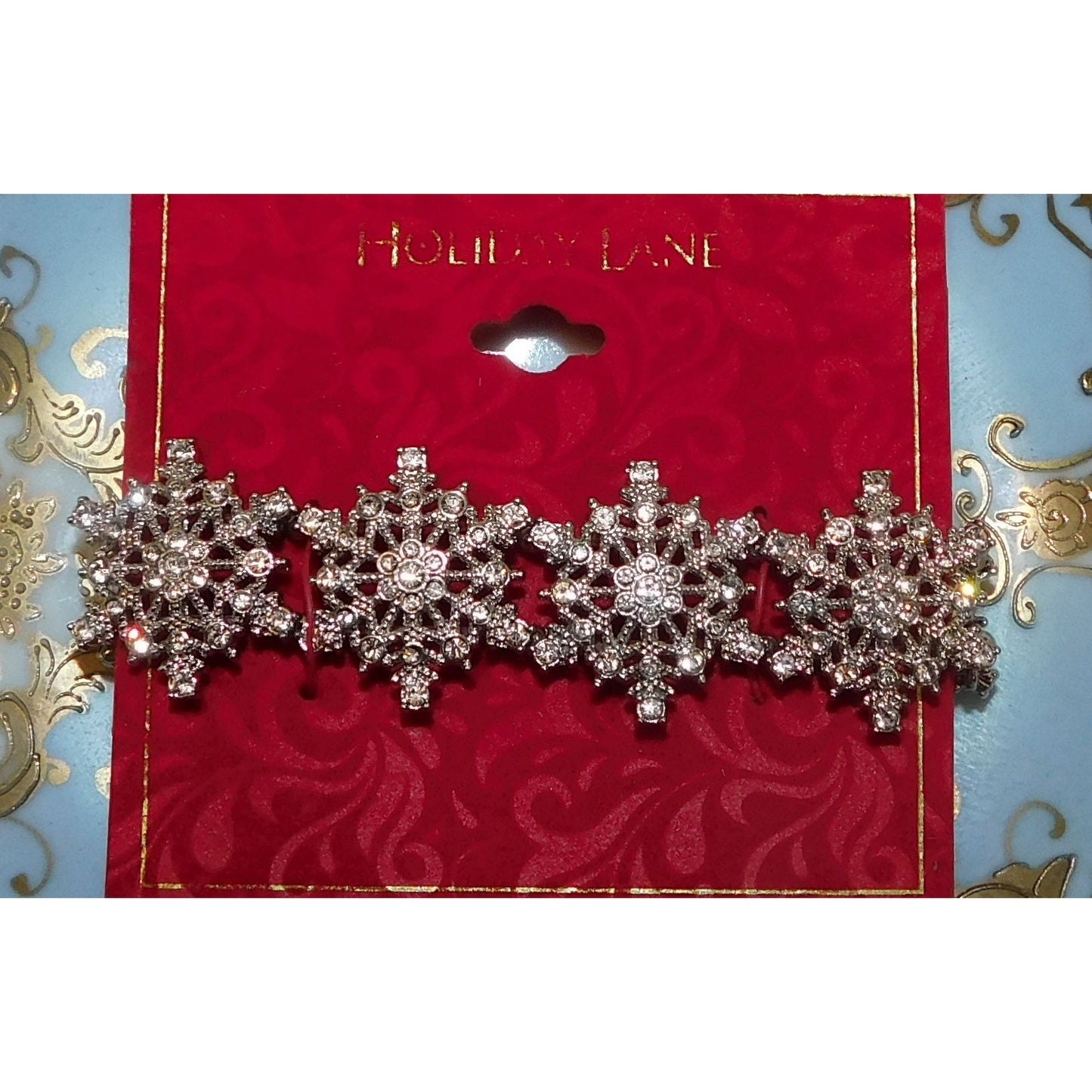 Holiday Lane Rhinestone Snowflake Bracelet