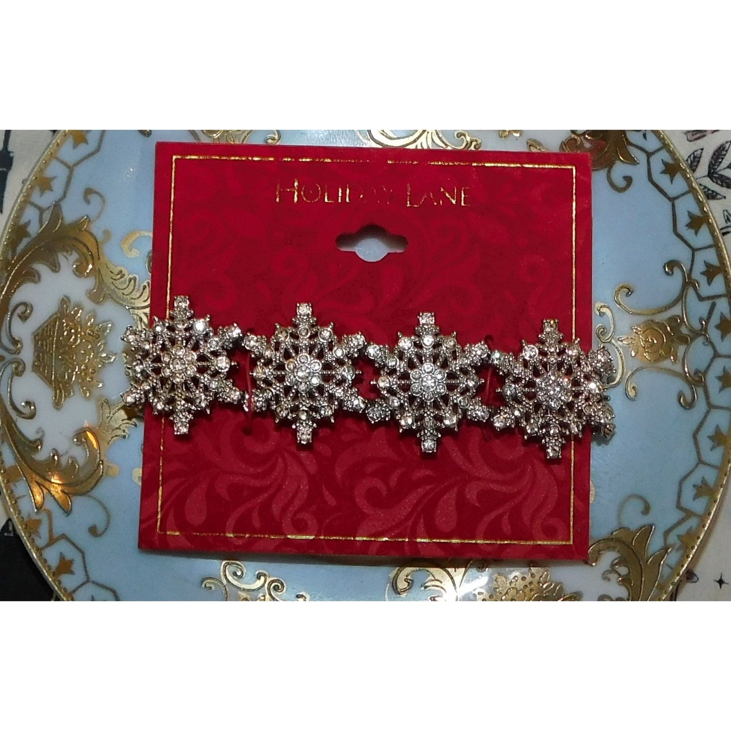 Holiday Lane Rhinestone Snowflake Bracelet