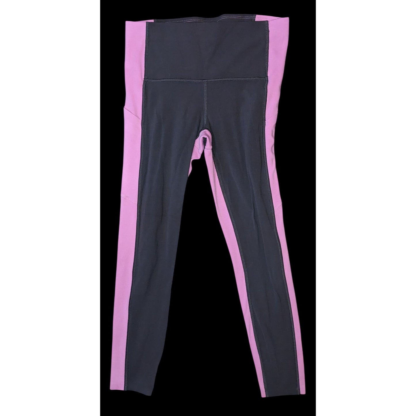 Athleta Pink Gray Leggings Athleisure Yoga Pants Colorblock Activewear Workout Leggings