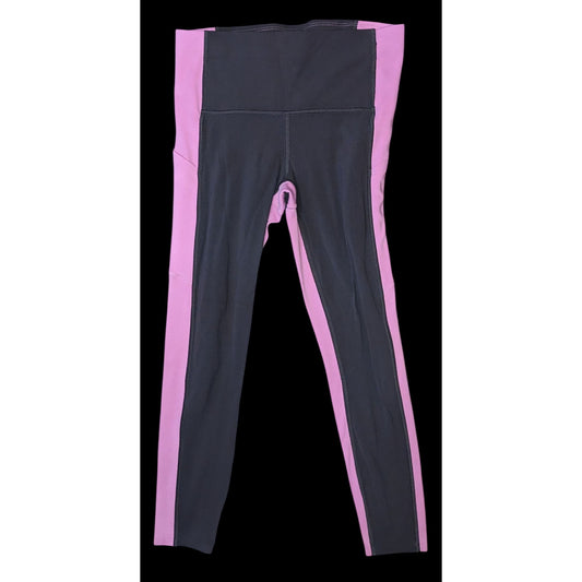 Athleta Pink Gray Leggings Athleisure Yoga Pants Colorblock Activewear Workout Leggings