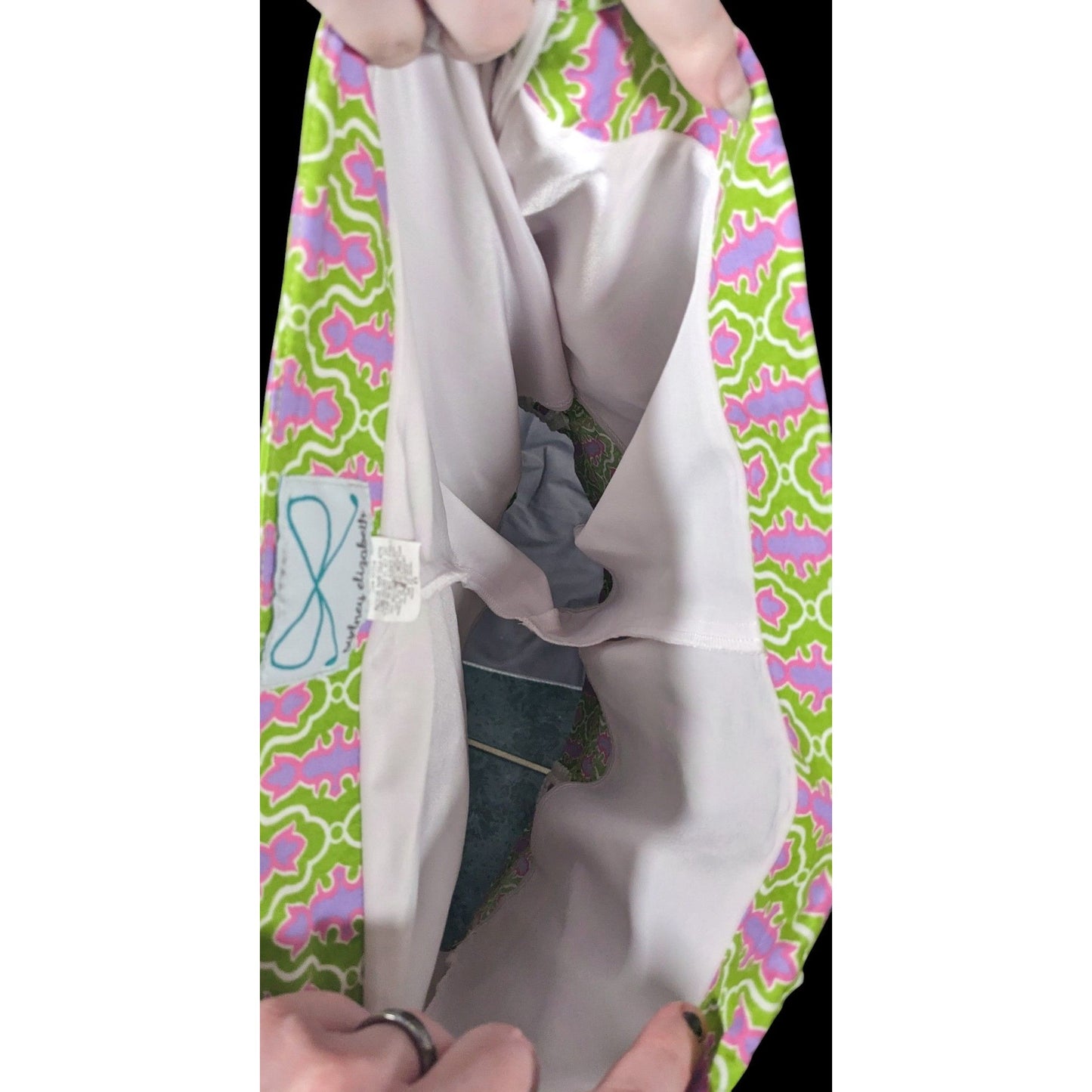 Sydney Elizabeth Preppy Pink And Green Lace Accent Skort Size 6