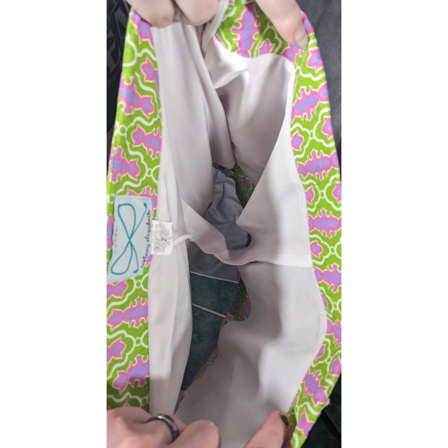 Sydney Elizabeth Preppy Pink And Green Lace Accent Skort Size 6