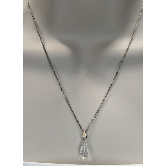 Whimsical Crystal Teardrop Pendant Necklace