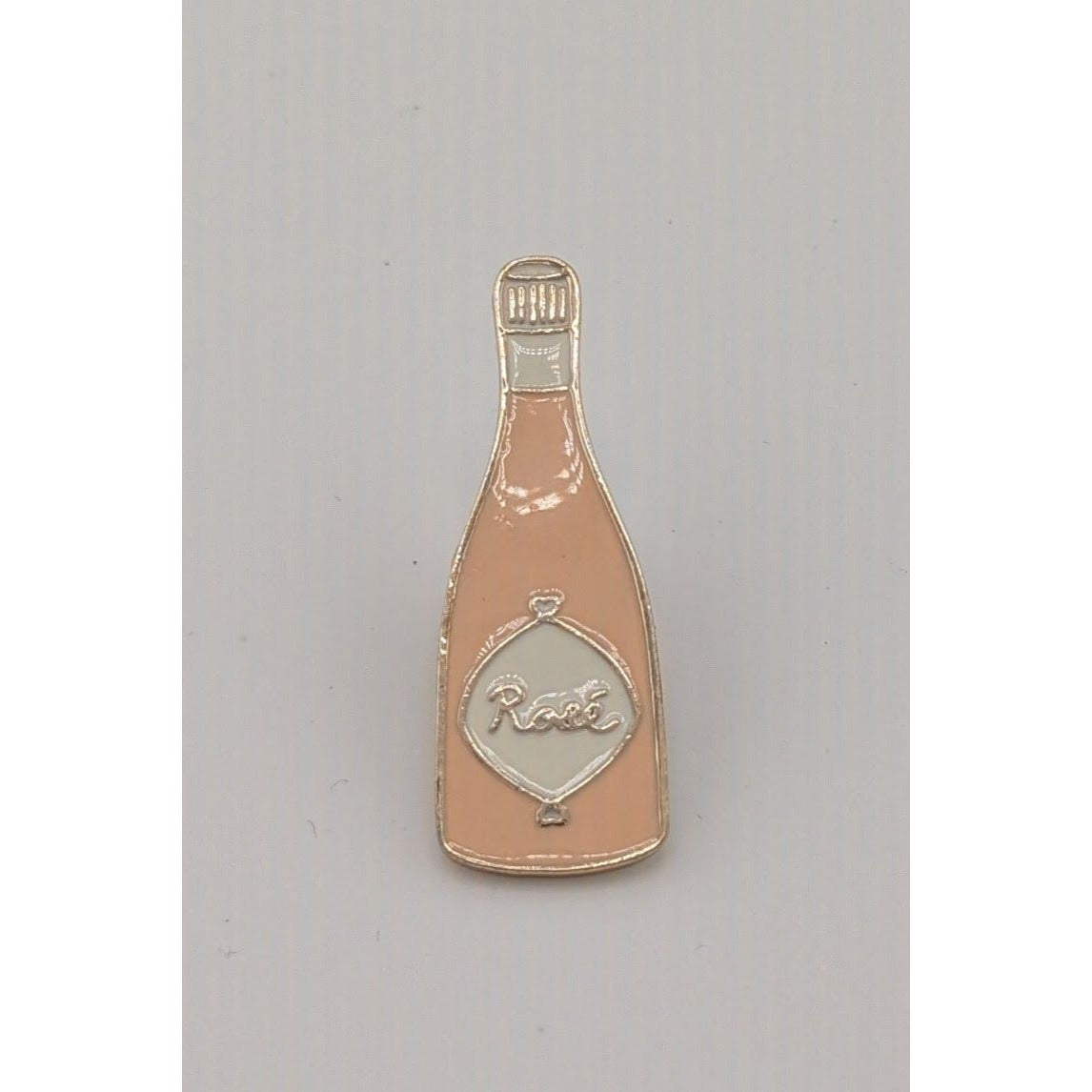Loft Rose Wine Bottle Pink Enamel Lapel Pin