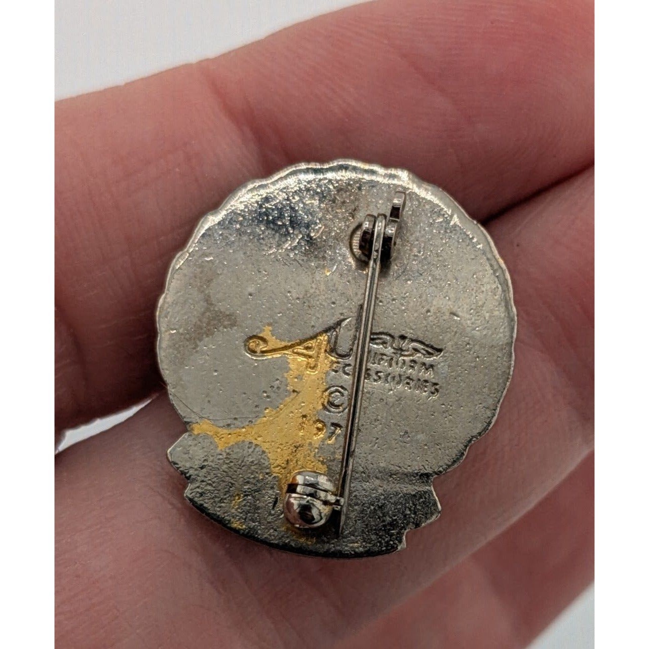 Certified Nursing Assistant Blue White And Silver Tone Brooch