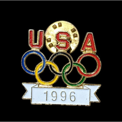 Vintage 1996 Official Olympic Rings Lapel Pin