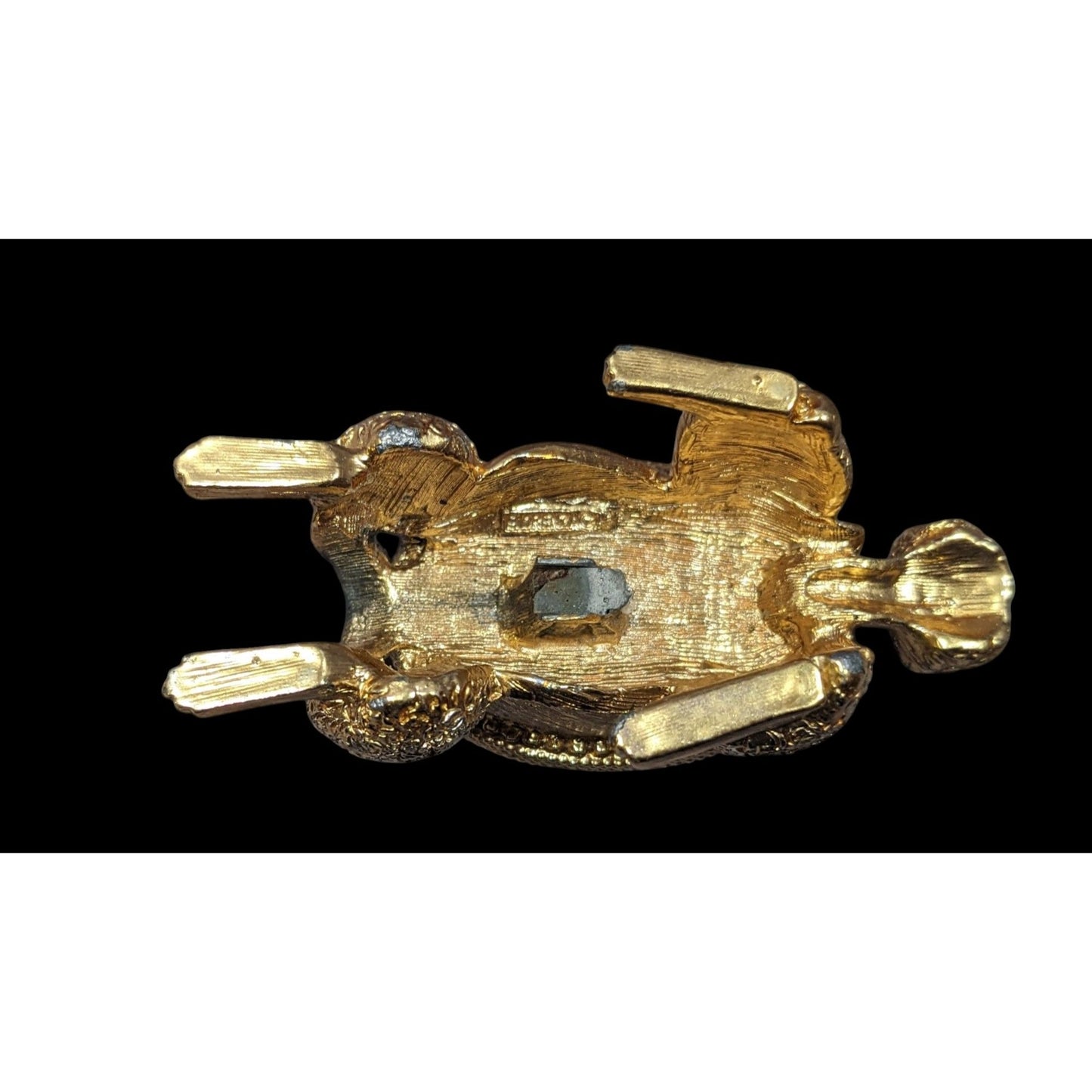 Vintage Florenza Gold Tone And Red Velvet Dog Pin Cushion (Missing Head)