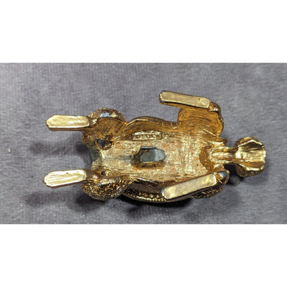 Vintage Florenza Gold Tone And Red Velvet Dog Pin Cushion (Missing Head)