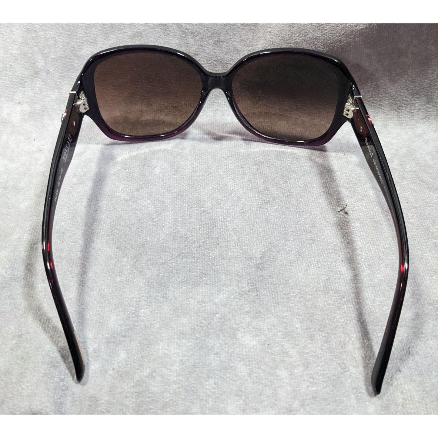 Solvari Bonita1 Purple Floral Rhinestone Retro Sunglasses