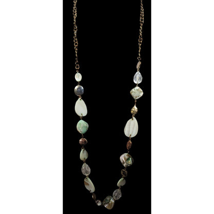 Mermaidcore Shell Glass And Metal Beaded Necklace