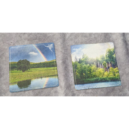 Nature Themed Double Sided Retro Cardboard Collectible Coasters