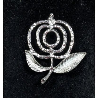 Vintage Sarah Coventry Silver Tone Flower Brooch