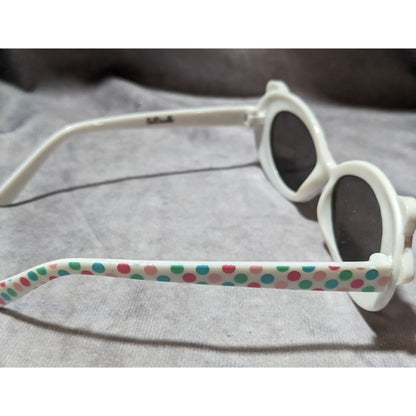 SoDorable Kids White And Pink Polka Dot Bow Sunglasses