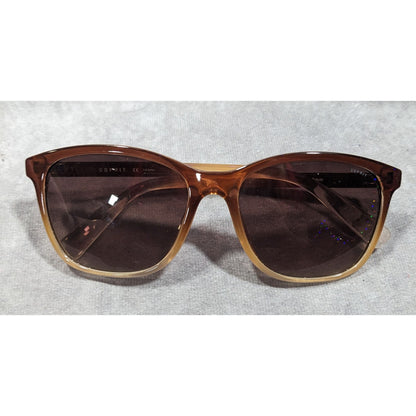 Esprit Brown Fade Retro Square Casual Sunglasses
