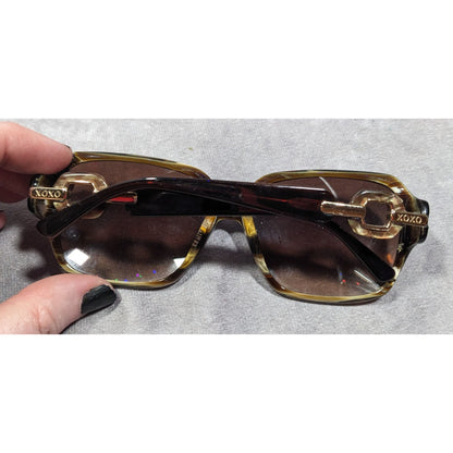XOXO Retro Y2K Style Brown And Gold Sunglasses Model X2325
