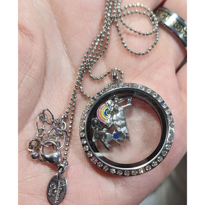 Origami Owl Daughter Dance Floating Locket Charm Necklace