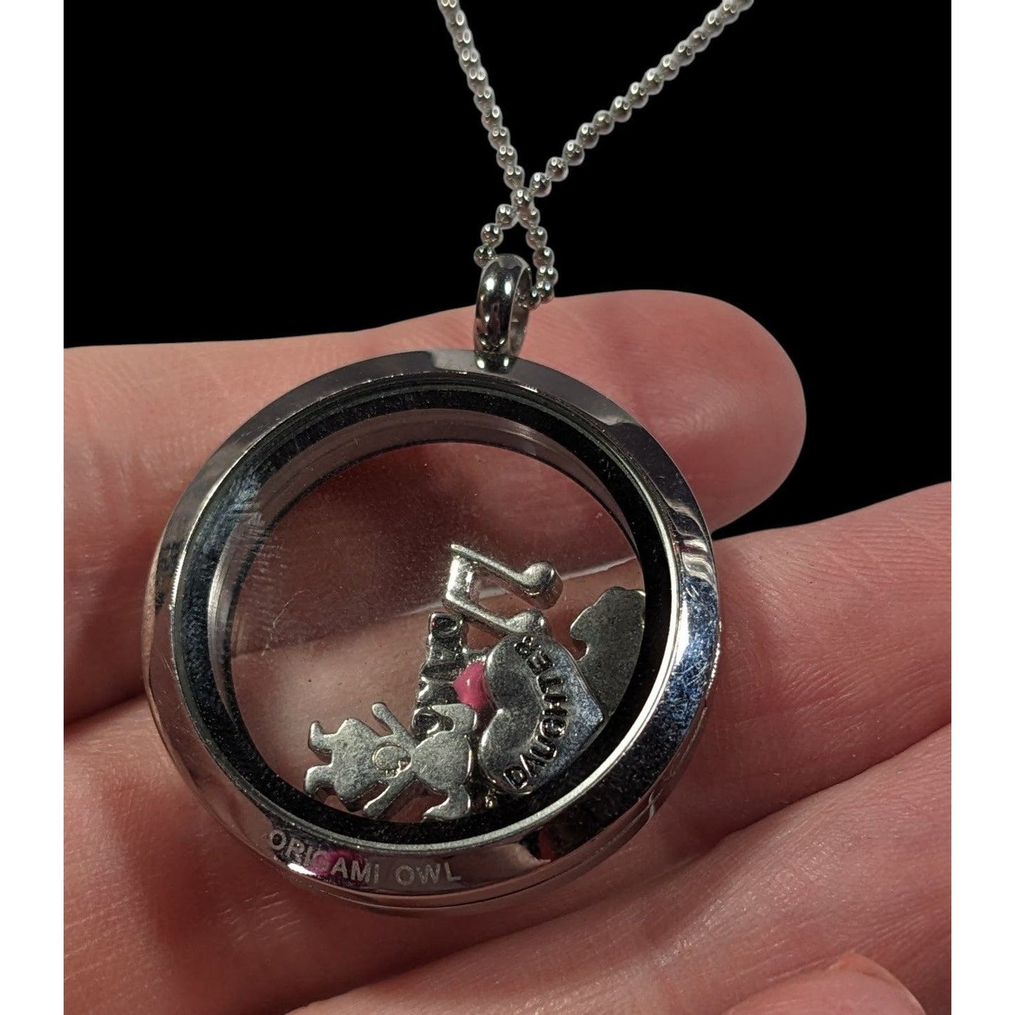 Origami Owl Daughter Dance Floating Locket Charm Necklace