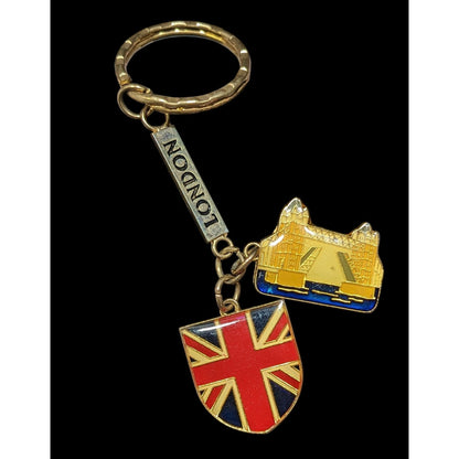Vintage London England Souvenir Charm Keychain