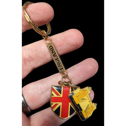 Vintage London England Souvenir Charm Keychain