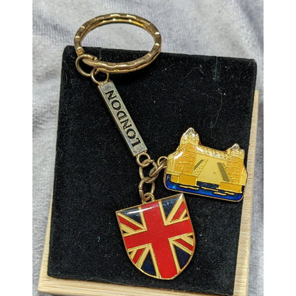 Vintage London England Souvenir Charm Keychain
