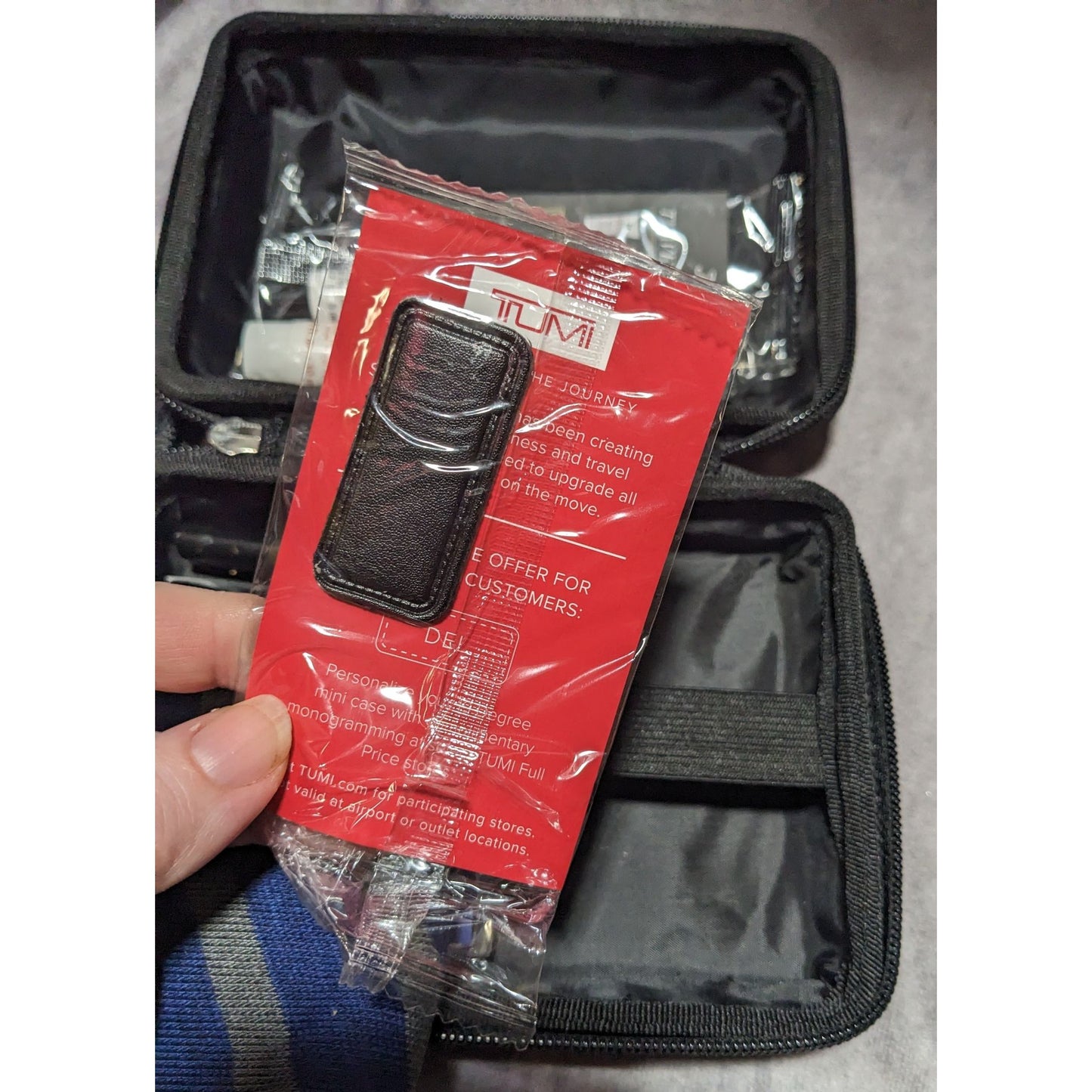 Tumi For Delta Hard Case Toiletry Case With Goodies