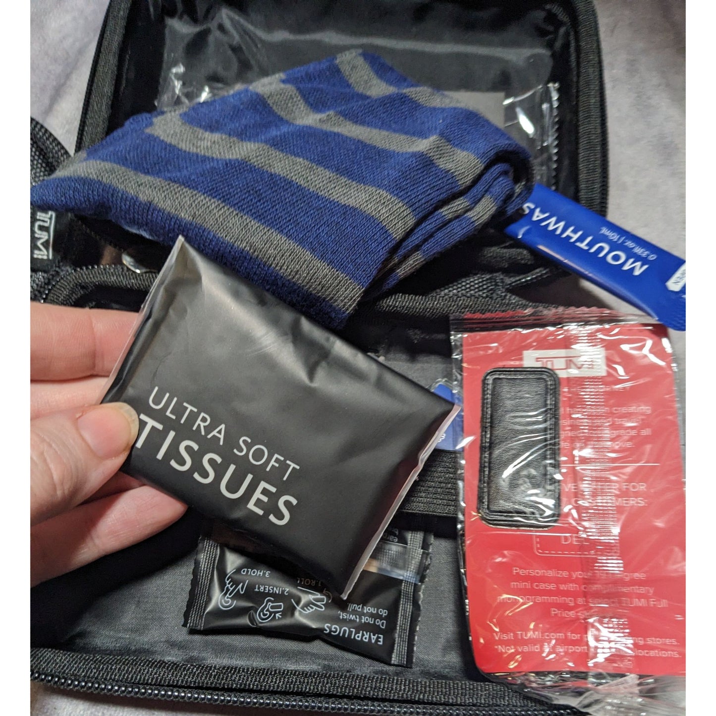 Tumi For Delta Hard Case Toiletry Case With Goodies