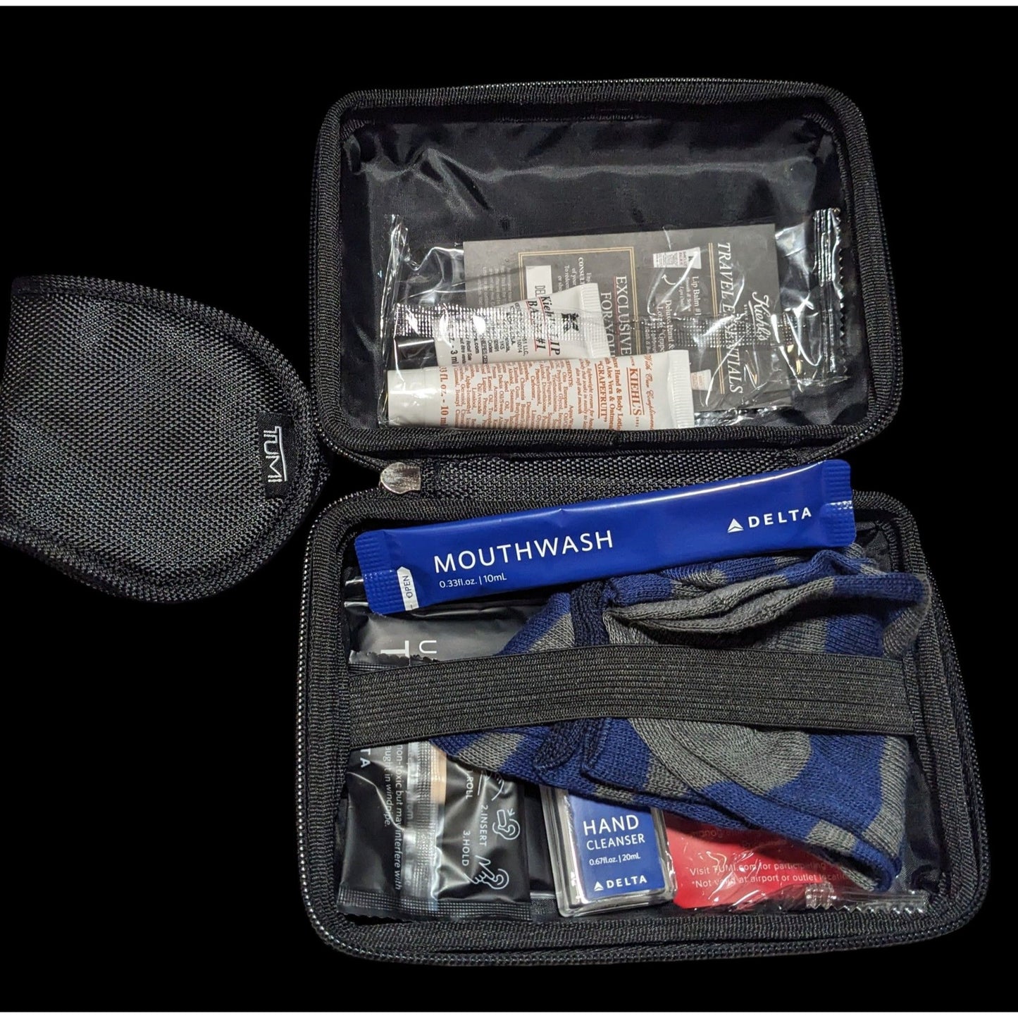 Tumi For Delta Hard Case Toiletry Case With Goodies