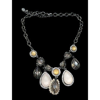 Simple Vera Vera Wang Gemmed Teardrop Fringe Necklace