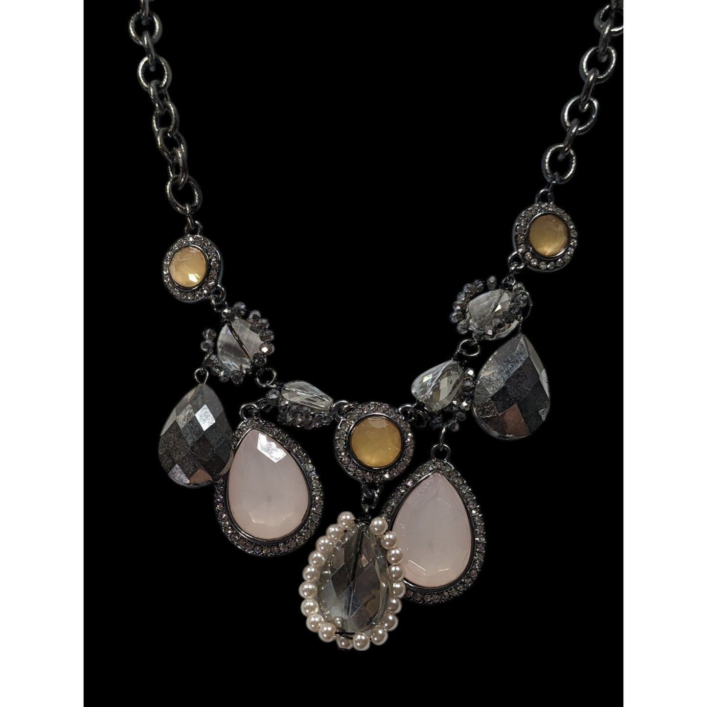Simple Vera Vera Wang Gemmed Teardrop Fringe Necklace