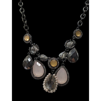 Simple Vera Vera Wang Gemmed Teardrop Fringe Necklace
